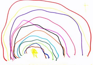 Betekenis regenboog op kindertekening_kindertekeningen analyseren_Artie Farty_Talking Drawings